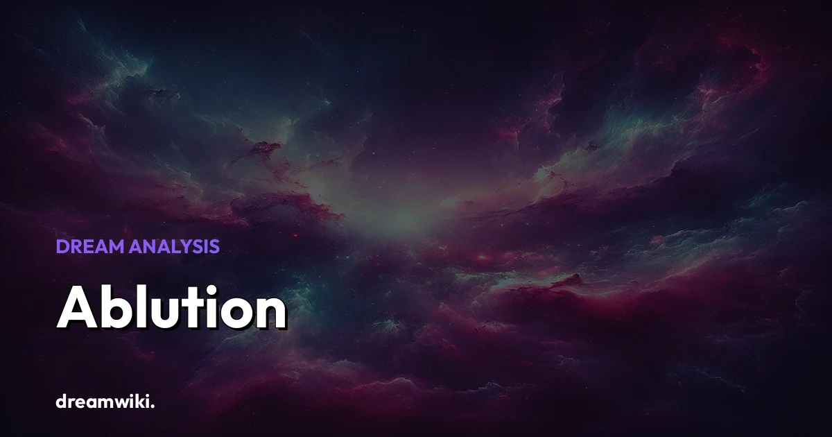 O que significa sonhar com ablução