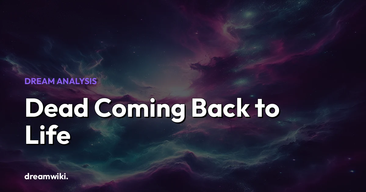 O que significa sonhar com morto ressuscitando