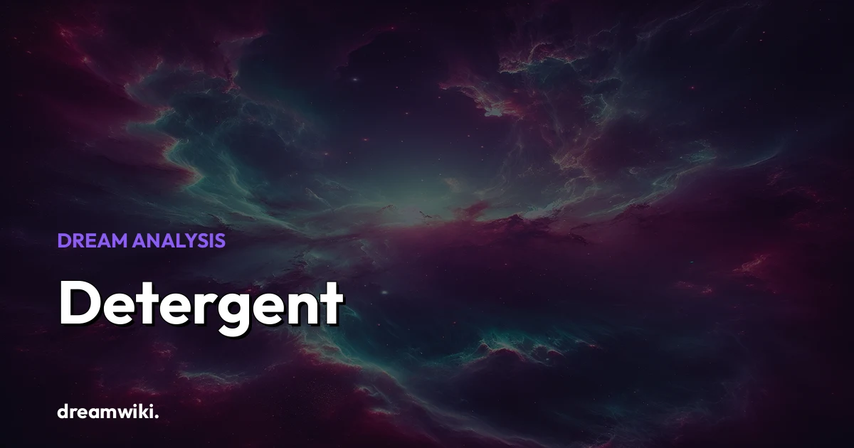 Detergent Dream Meaning & Symbolism