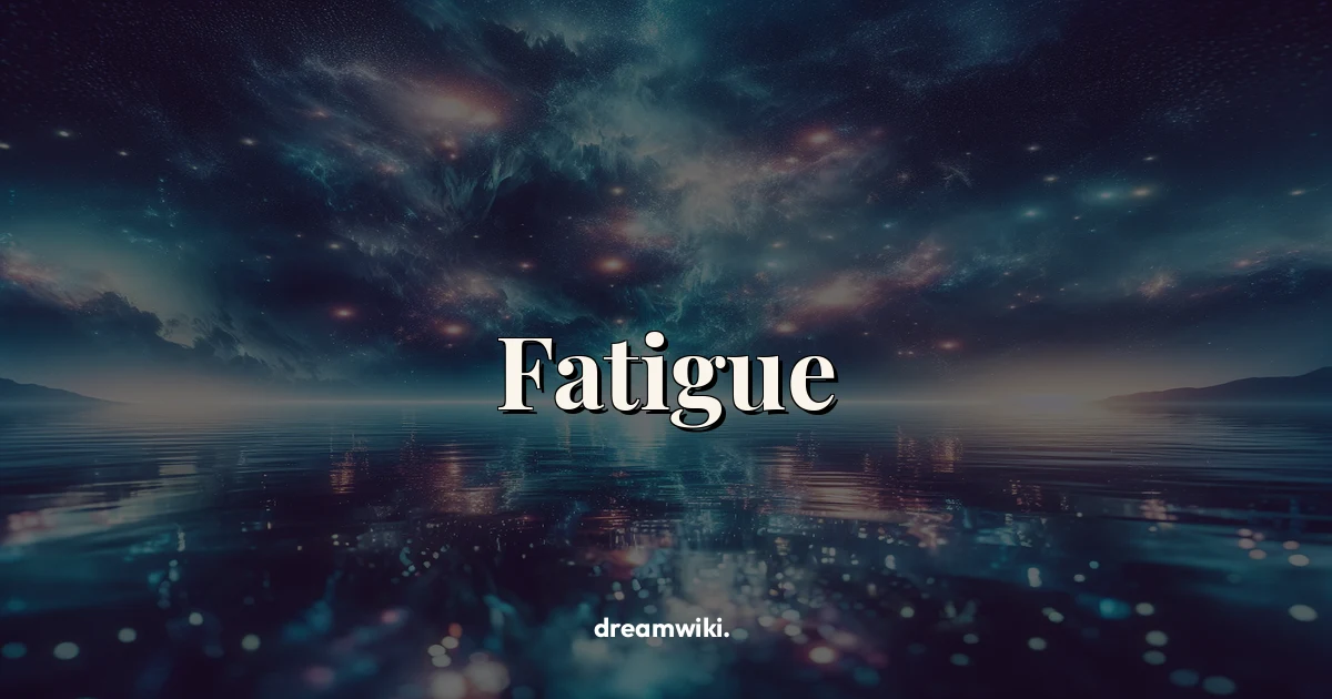 Fatigue Dream Meaning & Symbolism