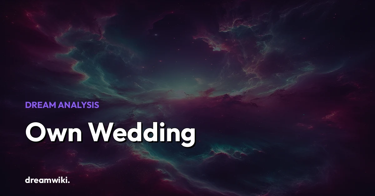 O que significa sonhar com casamento próprio