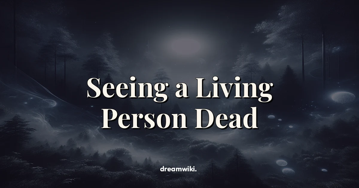 Seeing a Living Person Dead Dream Meaning & Symbolism