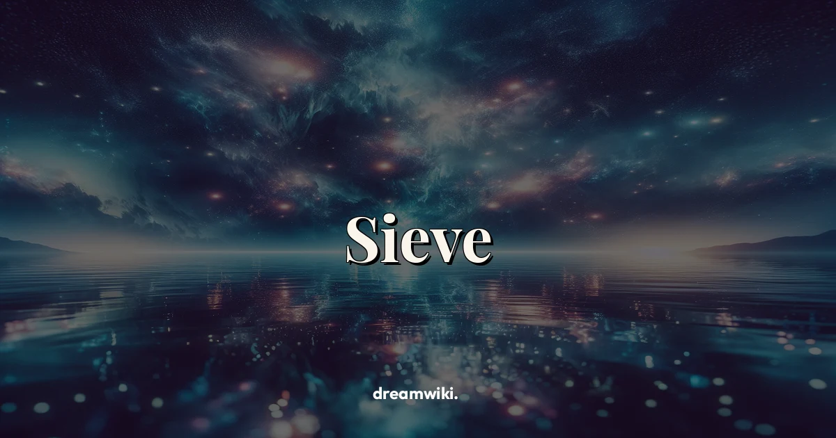 Significado de soñar con tamiz